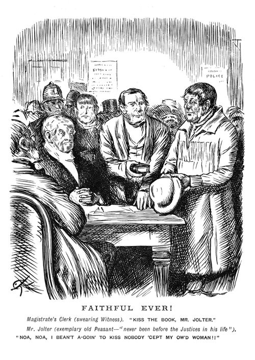 Magistrate's clerk swearing witness
