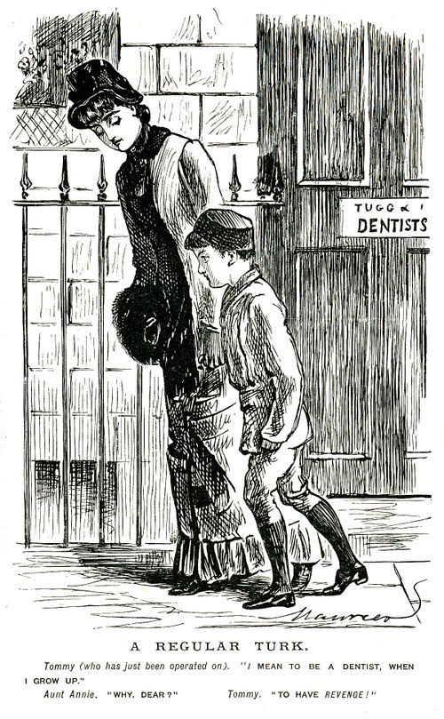 Boy who has been to the dentist