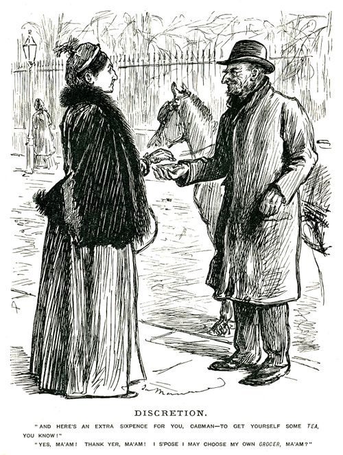 Lady tipping cab driver
