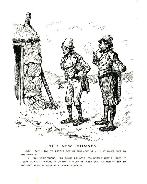 Builders discussing a new chimney