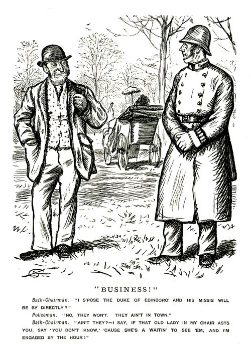 Policeman and Bath-chairman
