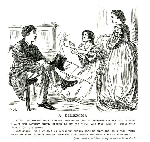Artist asking a lady to sit for him
