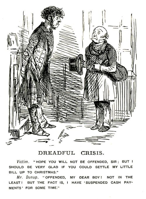 Man asking for payment of debts