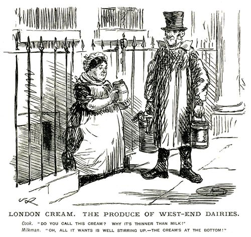 Cook complaining to milkman