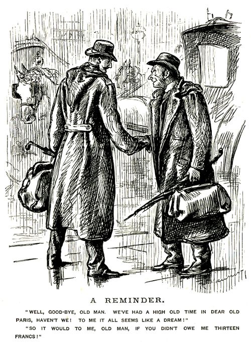 Friends parting after a trip to Paris