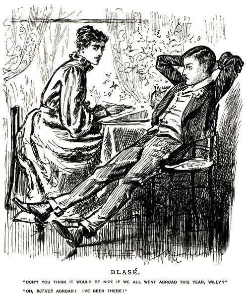Boy talking to mother about going abroad