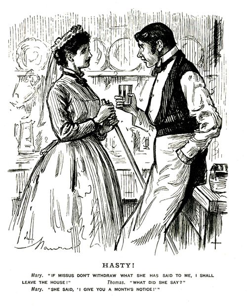Servant talking about his dismissal,
