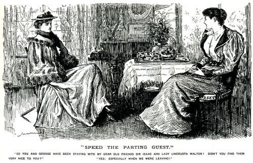 Two women talking about friends