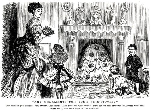 children mistake fireplace ornament for someone stuck up the chimney