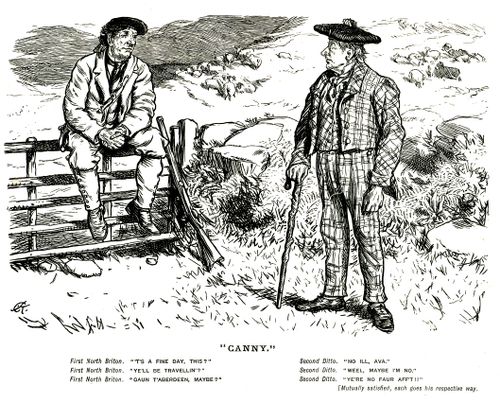 Two Scottish men having a short conversation