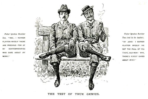 Two men compete over who is least recognised