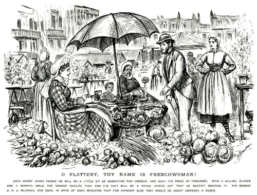 Man flattered into buying by a frenchwoman
