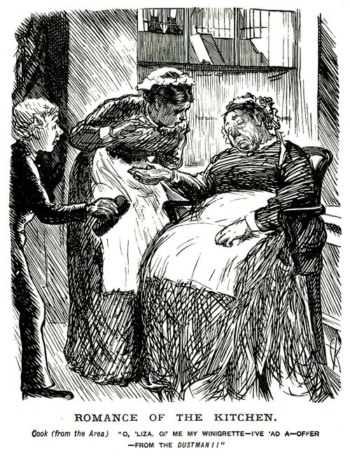 Cook asking for her vinaigrette after recieving an offer from the dustman