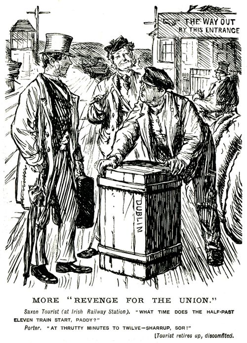 Irish Porterbeing unhelpful to a passenger