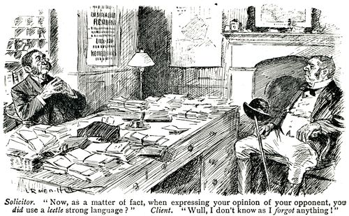 Solicitor bringing up his client's use of strong language
