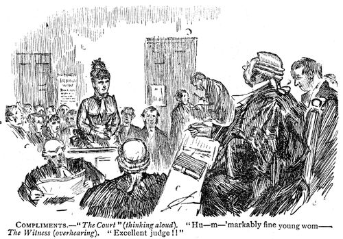 Woman in the witness box