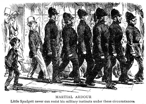 Policemen marching