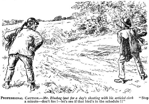 Man out shooting with his articled clerk