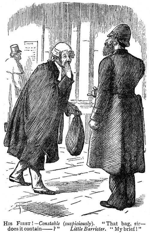 A barrister with his first brief