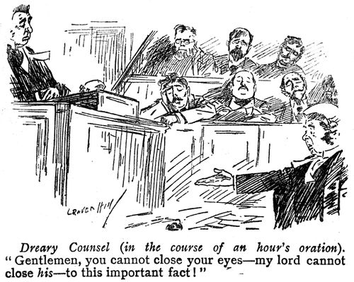 Dreary counsel sending the judge and jury to sleep
