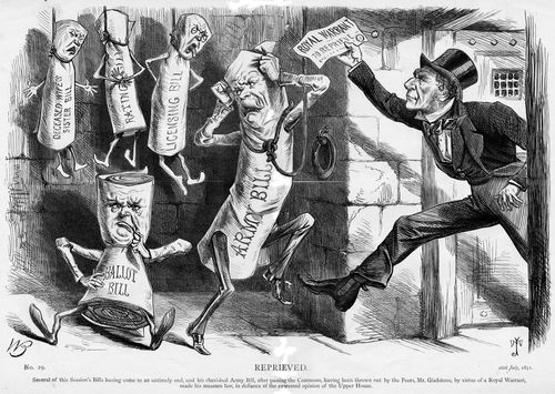 Gladstone reprieving the Army Bill