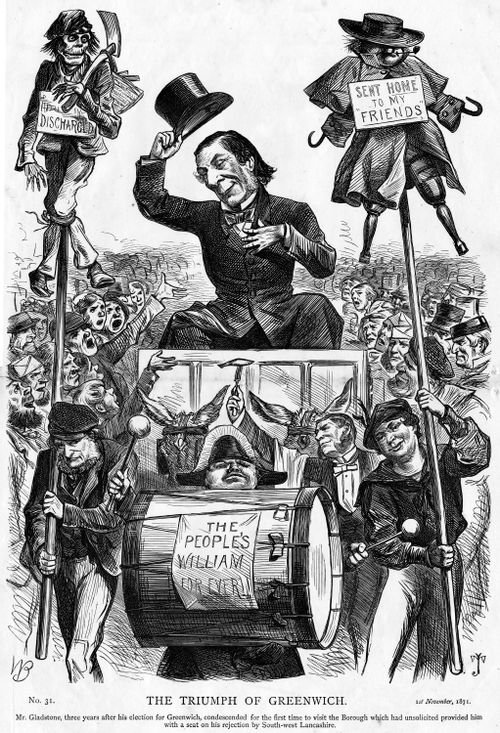 Gladstone visiting his Greenwich constituency