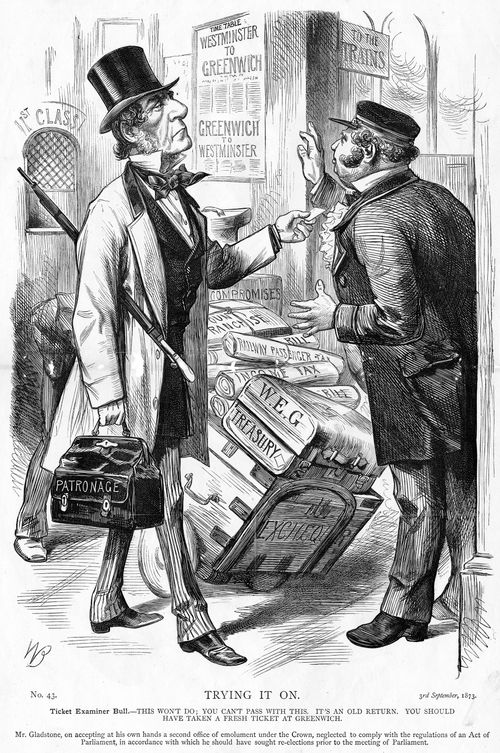 Gladstone returning to Westminster without a new ticket