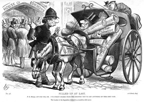 Disraeli stopping Gladstone passing radical bills