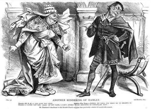 Gladstone as Hamlet and the Pope as Ophelia