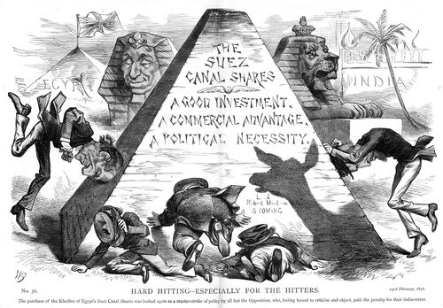 Liberals unable to successfully criticise Disraeli's investment in the Suez Canal Company