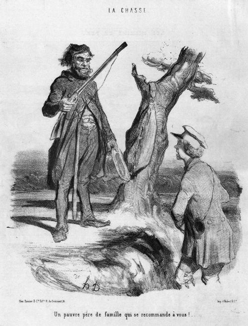 Hunting - 'A poor man, Father of a family, offers his services to you'