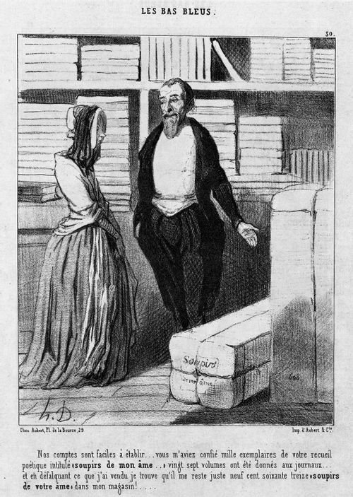 Blue Stockings - Female poet who has not sold any of her books