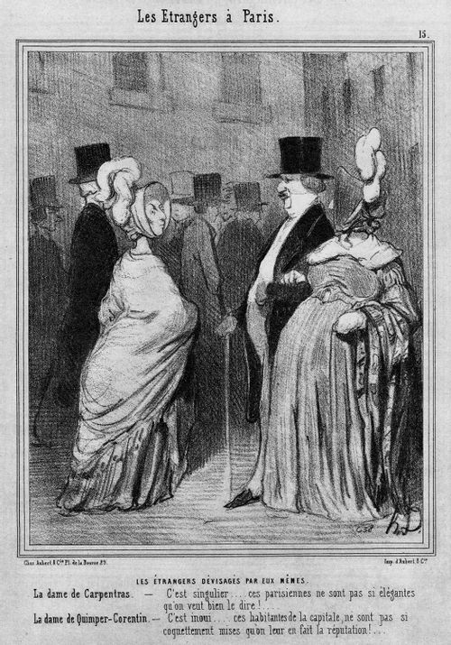 Foreigners in Paris - Foreigners staring at one another believing the other to be Parisian