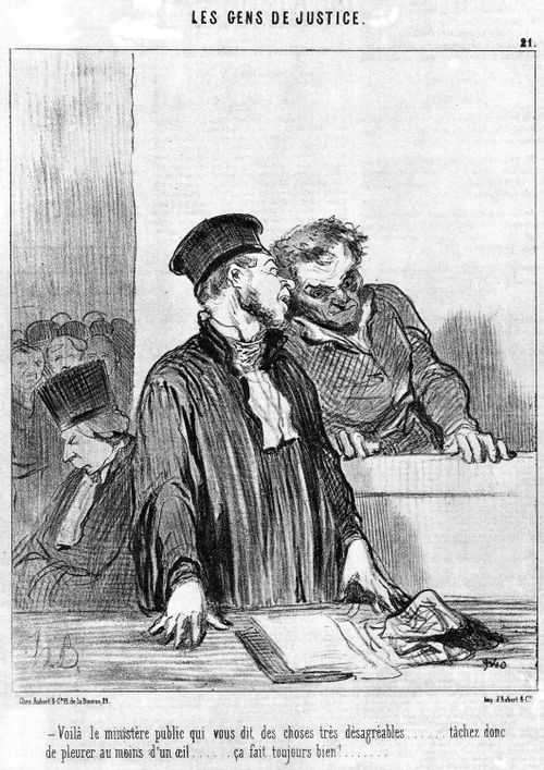 Lawyers - Lawyer advises the defendant to shed a few tears