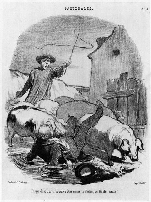 Rural Life - A man trampled by pigs