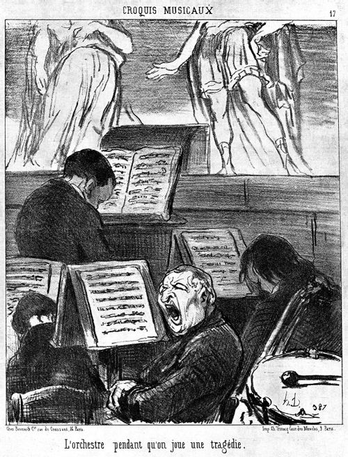 Musical Sketches - The orchestra during the performance of a tragedy