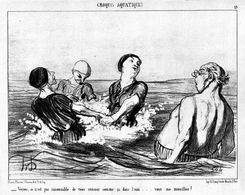 Water Studies - 'Look here, this is unreasonable, splashing about in the water like this... you are getting me all wet!'
