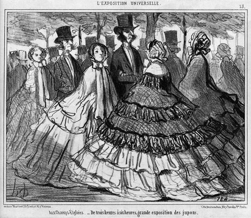 World Exhibition - At the Champs-Ã‰lysées - from 3 to 6 o'clock, great exhibition of petticoats