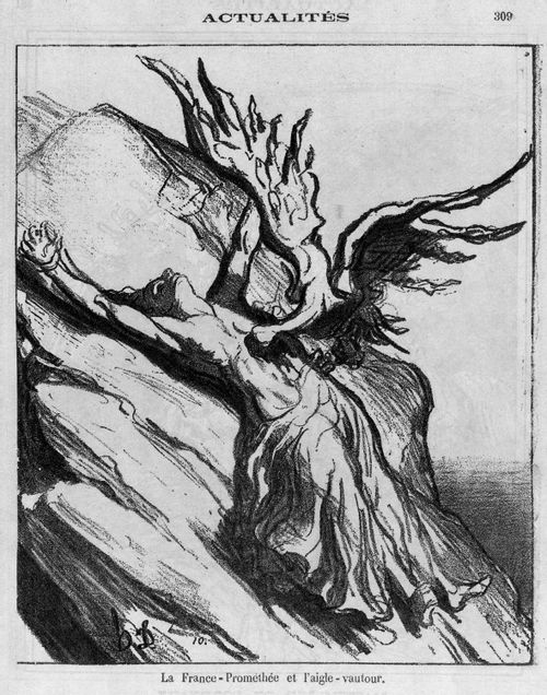 News of the Day - France - Prometheus lacerated by the Eagle-Vulture