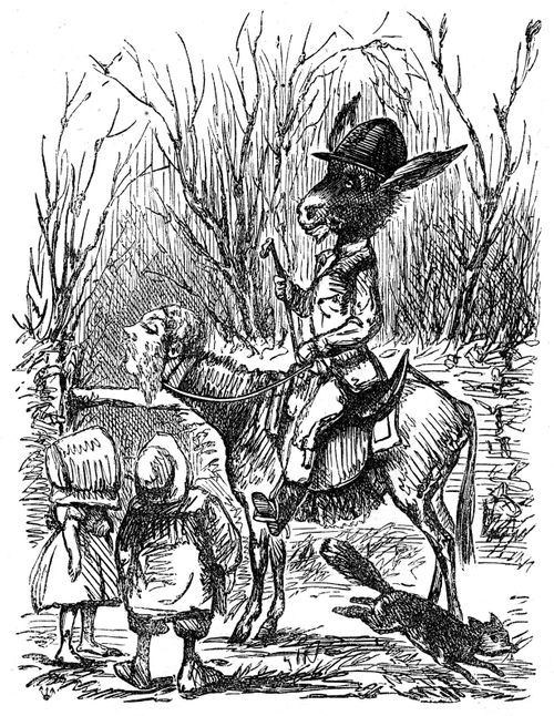 Donkey with man's head and man with donkey's head