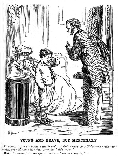 Brother and sister at the dentist