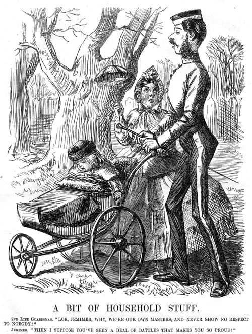 Soldier and wife with a baby