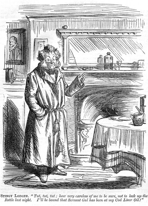 Stingy lodger is suspicious of the servant girl