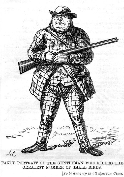 Fancy portrait of the gentleman who killed the greatest number of small birds. [To be hung up in all sparrow clubs]