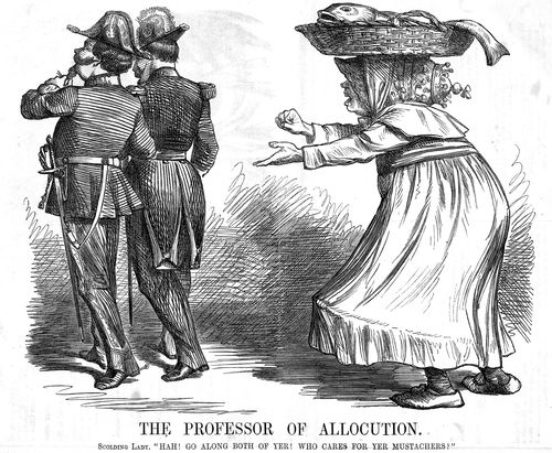 Old lady in Pope's hat scolds Louis-Napoleon