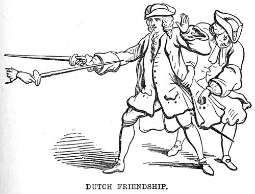 Dutchman picking the pocket of an Englishman whilst he is fighting with a Spaniard