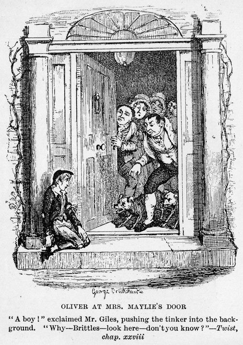 Oliver at Mrs. Maylie's door