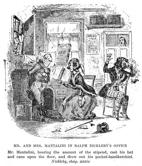 Mr. and Mrs. Mantalini in Ralph Nickleby's office