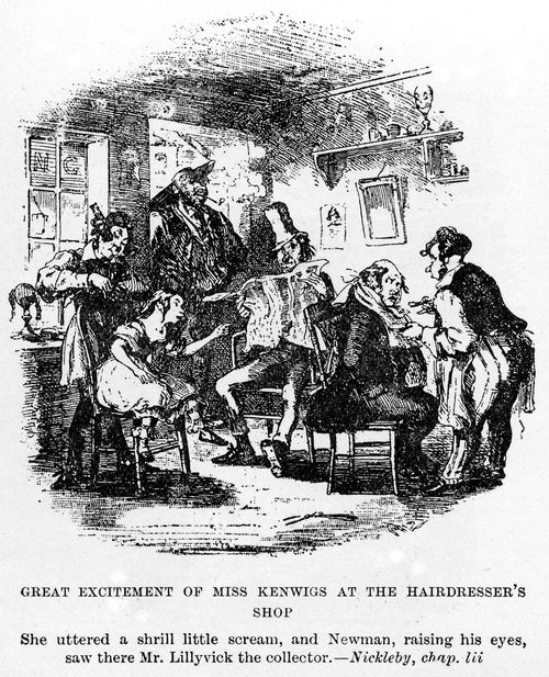 Great excitement of Miss Kenwigs at the hairdresser's shop