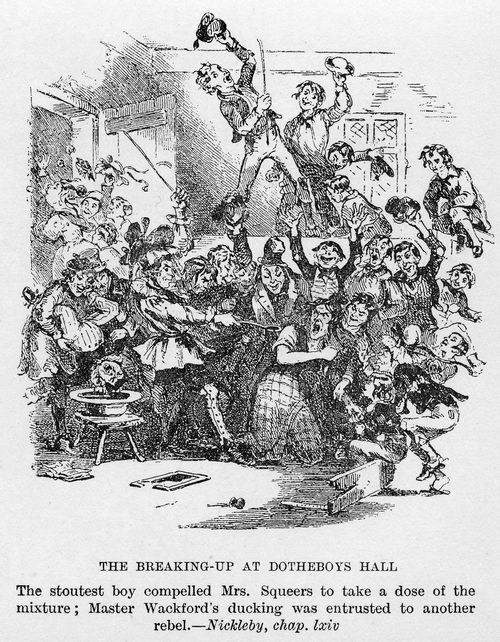 The breaking up at Dotheboys Hall